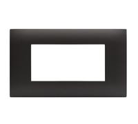 Ave Placca Serie YOUNG 44 per Scatola Rettangolare 4 Moduli Grigio