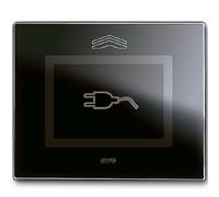 Placca Ave Touch in vetro 3 moduli scivolamento per prese Sistema 44 nero finitura lucida 44PVTCS3NA