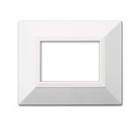 AVE PLACCA ZAMA 44 Metallo Colore Bianco RAL9010 3 Moduli 44P93B