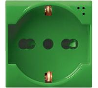 Ave Presa Schuko Bipasso 2P+T 16A 250V S44 Verde Lucido, 442090/15TSV