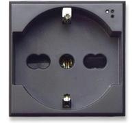 Presa schuko Ave Tekla bipasso 10/16A colore nero 445090/15TS