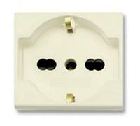 Presa Ave Blanc Schuko Bipasso 45990/15Ts 2 Moduli+T 10/16A