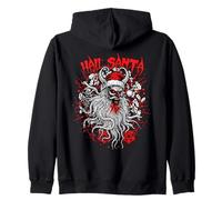Ave Santa Krampus Solstizio Pagano Gotico Wiccan Natale Felpa con Cappuccio