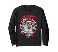 Ave Santa Krampus Solstizio Pagano Gotico Wiccan Natale Maglia a Manica