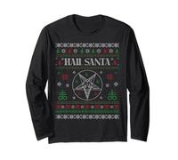 Ave Santa Pagan Felice Solstizio Gotico Brutto Natale Maglia a Manica