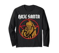 Ave Santa Pagan Happy Solstice Gothic Christmas Death Metal Maglia a Manica