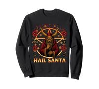 Ave Santa Pagan Solstizio Gotico Creepy Natale Krampus Felpa
