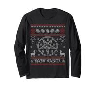 Ave Santa Pentagramma Solstizio Pagano Gotico Satanico Natale Maglia a Manica