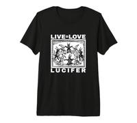 Ave Satana Live Love Lucifer with Dancing Demons Original Maglietta Premium