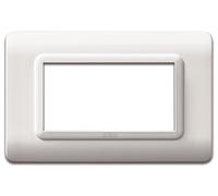 Placca Ave Tecnopolimero Sistema 44 Bianco cornice bianca 4 moduli 44PY04B