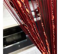 ave split Tenda decorativa con perline, 100 x 200 cm, pannello con frange per finestra, divisorio per matrimoni, caffè, casa, divisorio per porte, perline, nappe, decorazione per schermo (vino rosso