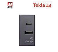 AVE TEKLA 44 GRIGIO OPACO 445001 4450 USB RJ45 PRESA DATI