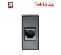A.v.E. Presa telefonica Tekla RJ11 445024 morsetti a vite 4 contatti colore nero 1 modulo
