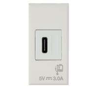 WHITEK S44 Caricatore USB-C™ 3A 240V 1 Modulo Bianco Opaco, 446082USBC