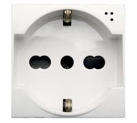 WHITEK S44 Presa Schuko Bipasso 2P+T 10/16A 250V Bianco Opaco, 446090/15TS