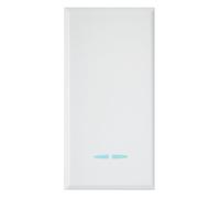 Ave WHITEK S44 Pulsante Tasto con Gemma N.A. 1P 10A Illuminabile 1 Modulo Bianco