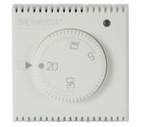Ave WHITEK S44 Termostato Elettronico con Manopola 230V N NC 5A 2 Moduli Bianco