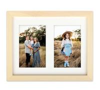 AVEAX Cornice portafoto doppia da 20 x 25 cm, con venature del legno