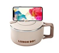 avec couvercle, Boîte à déjeuner Tasse à soupe 1200 ml - japonais, cuiseur à nouilles en acier inoxydable, Portable pour la maison, les bureaux, le dortoir