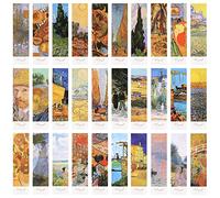 AVECMOI Van Gogh Oil Paintings Art Bookmarks, 30 Pezzi Vintage Segnalibri di Carta per Amanti dei Libri, Insegnanti, Studenti, Amici, Donne, Uomini