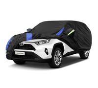 Avecrew - Copertura per auto integrale da esterni, su misura per Toyota RAV 4, impermeabile, per tutte le stagioni, protezione da pioggia, neve e raggi UV, con cerniera su portiera laterale