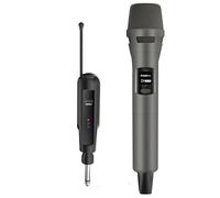 Aveek Set Microfono Karaoke Wireless 2.4GHz, 1 Microfono e 1 Ricevitore, Ricaricabile USB-C, Portatile, per Feste, Matrimoni, Compatibile con Altoparlanti