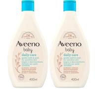 Aveeno Baby Daily Care Bagno e Docciaschiuma Delicato, Bagnoschiuma bambini per una detersione profonda della pelle sensibile, Bagnoschiuma neonato con Avena per il bagnetto, 400 ml (Confezione da 2)