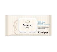 Aveeno Baby Daily Care Salviettine umidificate, Per pelli secche, 72 pezzi | Per neonati e bambini, Con Estratto di Avena e Aloe, Per pelli secche e sensibili, Senza profumo, solfati e alcol