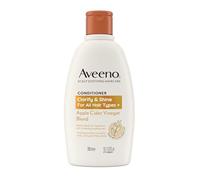 Aveeno Clarify and Shine - Balsamo lenitivo per cuoio capelluto all'aceto di sidro di mele, per tutti i tipi di capelli, 300 ml