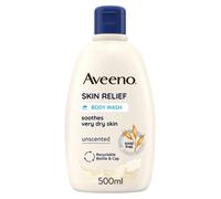 Aveeno Skin Relief Bagnodoccia Idratante per Pelle Molto Secca e Sensibile, Ipoallergenico, Bagnoschiuma Senza Profumo e Senza Sapone, Formula Vegana 500 ml