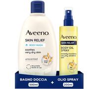 Aveeno Skin Relief Set Corpo donna con Bagnoschiuma lenitivo senza sapone e prof