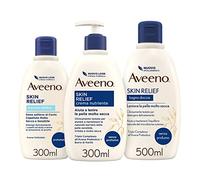 Aveeno Skin Relief Set Routine Bagno Doccia, Shampoo 300 ml, Crema Nutriente 300 ml, Bagnodoccia 500 ml, Pelli Molto Secche e Sensibili, Risultati Clinicamente Provati