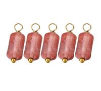 Avejjbaey 5 pezzi robusti accessori per gioielli in acciaio inox con pietra naturale per l'uso quotidiano da parte degli appassionati di moda e