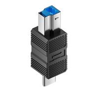 Avejjbaey Adattatore per stampante USB B USB3.0 Tipo C a B Porta Quadrata Collegamento Convertitore Hard Disk Enclosure Copier Trasferimento Adattatore Portatile USB A A B Converter