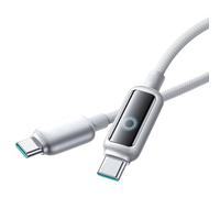 Avejjbaey Cavo USB C con ricarica intelligente, White TYPEC TYPEC | Cavo ricarica super veloce PD100W con algoritmo intelligente per proteggere la batteria e migliorarne la durata