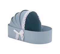 Avejjbaey Cesto per fiori a forma di culla, vuoto, in cartone, per baby shower, matrimoni, San Valentino, scatola floreale con palmare