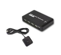 Avejjbaey Commutatore di condivisione USB, 2 on/off e 4 off, collegamento di più dispositivi con 2 cavi USB per tastiera, mouse