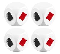 Avejjbaey Dadi da Gioco in Legno Grandi Dimensioni da 4 cm con Doppi segni per Giochi da Tavolo da e Set Dadi da Gioco in Legno imballati con Bottiglia Finitura Liscia per Feste