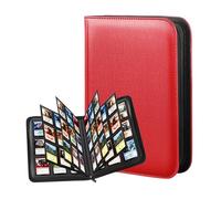 Avejjbaey Libro di carte con chiusura a 9 scomparti con pagine in PVC trasparente, ideale per collezionare esporre e organizzare carte di valore collezione permanente di carte