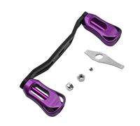 Avejjbaey Manico di ricambio per mulinello da pesca in fibra di carbonio con impugnatura a bilanciere per mulinelli da pesca Baitcast, accessorio per baitcasting, pesca a traina, in alluminio, doppio