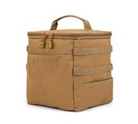 Avejjbaey Outdoor Camping Fornello Borsa per il trasporto Impermeabile Viaggio Cucina Pentole Utensili Stoccaggio Borsa Piccole cose, Mud Color, 21.5*21.5*23.5cm