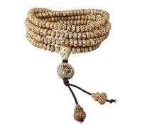 Avejjbaey Perline Bodhi a forma di stella e luna, realizzate a mano, in legno, traspiranti, per attività di relax, accessorio da polso spirituale