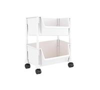Avejjbaey Scaffale mobile sottile portatile della libreria dello scaffale stretto portatile con le rotelle di frenatura e ganci per spazi ristretti