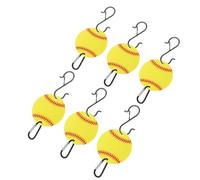 Avejjbaey Set di 6 ganci per recinzioni a tema baseball, per appendere zaini, caschi e bottiglie d'acqua, organizzatori per amanti dello sport, regali e accessori per recinzioni