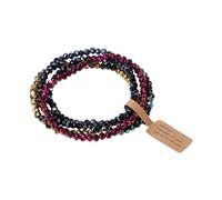 Avejjbaey Set di braccialetti con perle di vetro, ipoallergenici, accessori alla moda, per pelli sensibili, set di bracciali in vetro rivestito che cambiano colore, Taglia unica, come descritto