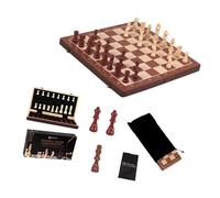 Avejjbaey Set Scacchi da Viaggio magnetici con Scatola Metallo Pieghevole a Forte adesione Gioco da Tavolo Portatile per Uso Esterno e Interno Gioco da Tavolo Pieghevole per Scacchiera
