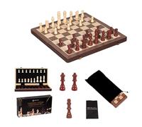 Avejjbaey Set Scacchi da Viaggio magnetici con Scatola Metallo Pieghevole a Forte adesione Gioco da Tavolo Portatile per Uso Esterno e Interno Gioco da Tavolo Pieghevole per Scacchiera