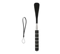 Avejjbaey Strumento di supporto per scarpe in metallo estensibile lunghezza regolabile 28-70 cm lungo calzascarpe sollevatore per anziani gravidanza corno telescopico lunghezza regolabile, Nero