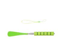 Avejjbaey Strumento di supporto per scarpe in metallo estensibile lunghezza regolabile 28-70 cm lungo calzascarpe sollevatore per anziani gravidanza corno telescopico lunghezza regolabile, Verde