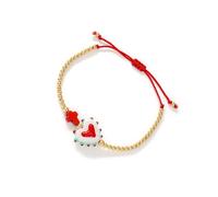 Avejjbaey Unico cordoncino regolabile multicolore e a forma di cuore, leggero, da donna, in lega di vetro, unisex, spirituale, Taglia unica, come descritto